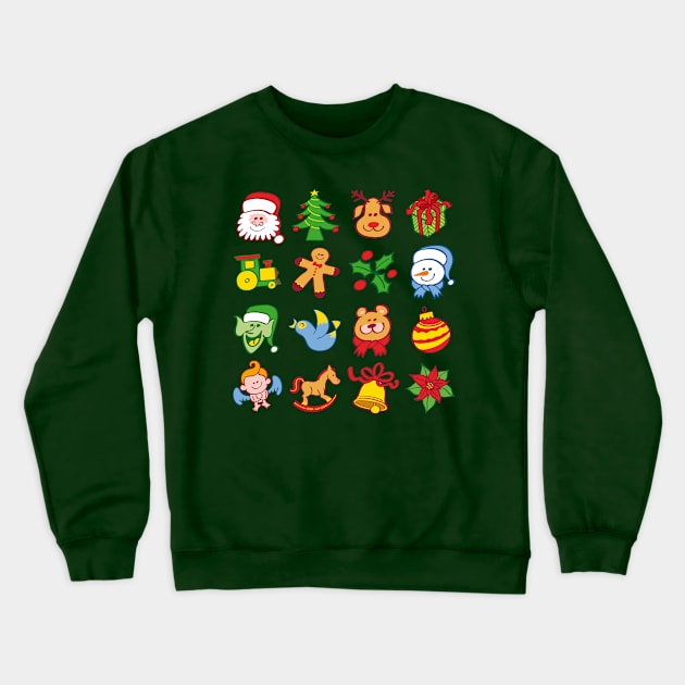 Merry Christmas all stars characters ready for the joyful celebration Crewneck Sweatshirt by zooco